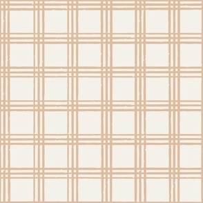 Triple plaid textured check organic stripes sandy nude