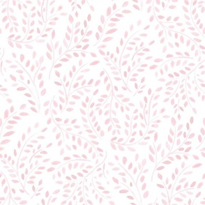 painterly organic watercolor leaves  // ballet slipper pink