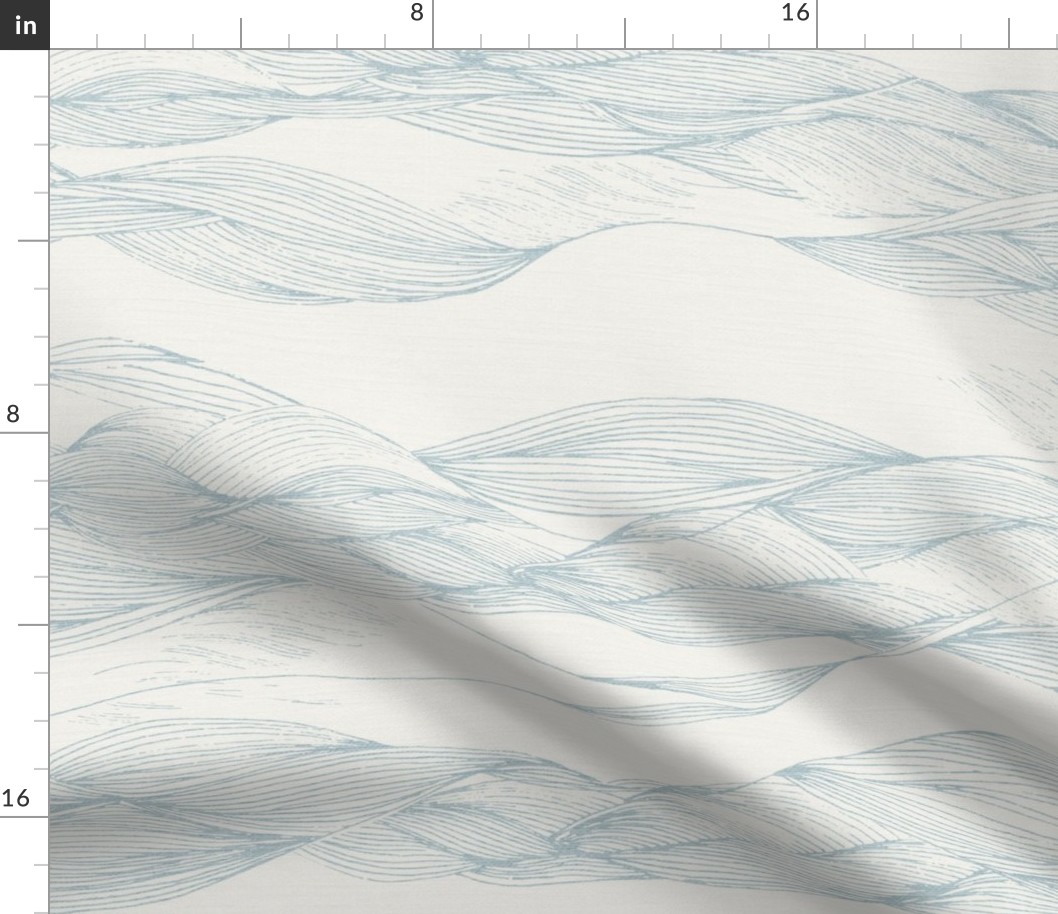 Large sea waves drawing lines in blue wallpaper
