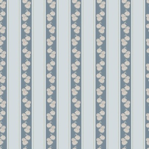 Grand Coast Chrysanthemum stripe, Coastal Grand Millennial, Wall Paper, Fabric.