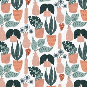 Plant Lady Pattern (Clean Terracotta)