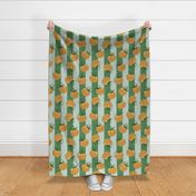 Little Tomato | XL on Spring Green  + Sea Foam