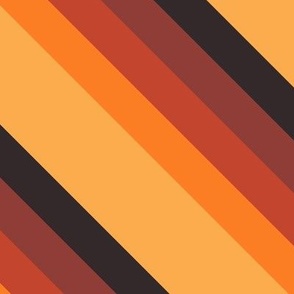 70's Graphic Diagonal Stripe in Sunset