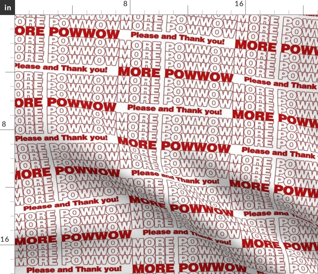 Pow wow More Thank you bag design