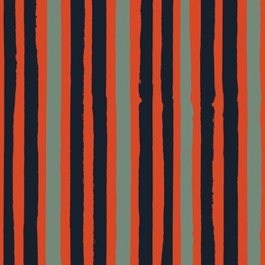 Stripes orange sage