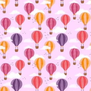 Hot air balloons light pink 