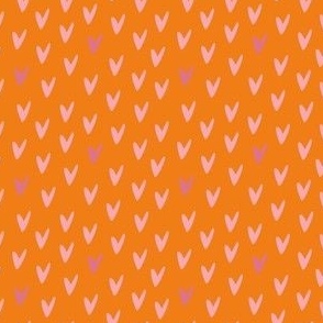 Blissful Hearts Ditsy3 - Orange