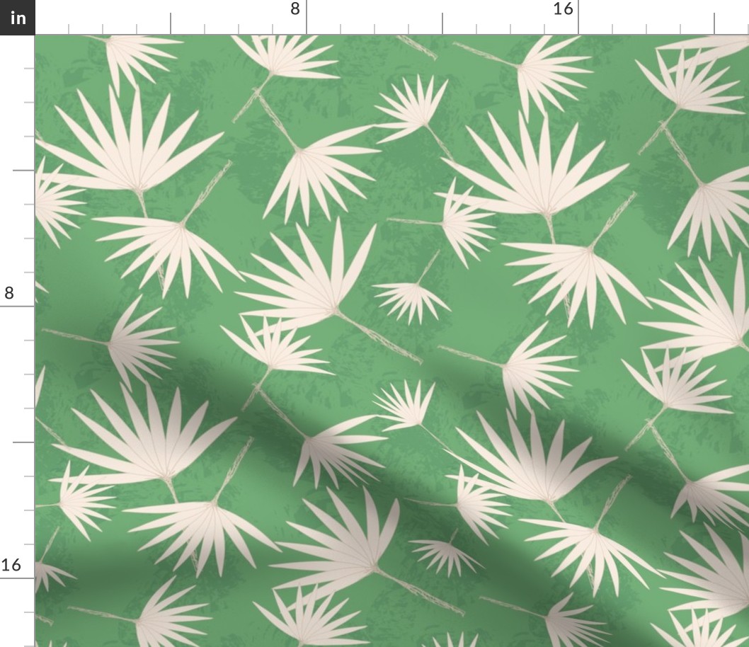 Green Beige Vintage Daze Tropical Palms