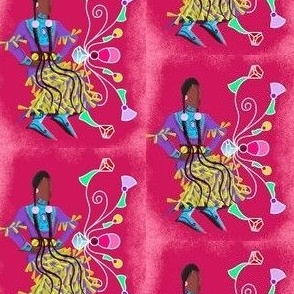 Pink Jingle Dancer - Pow wow Pattern - Small