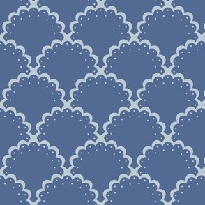 Soft blue tones art deco style arch pattern