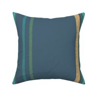 Coastal Stripes in Nautical blue, green, turquoise, and gold