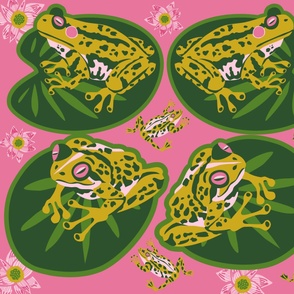 Frogs and Fly - Cut and Sew Pillows