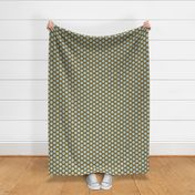 516 -  $ Large scale polka dots in teal and old antique gold - for kids apparel, dresses, leggings, adventure decor,  nursery wallpaper, cot linen and baby accessories