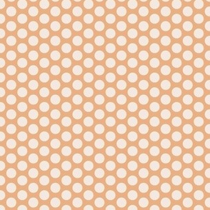 516 -  Mini scale polka dots in blush peach and warm grey - for kids apparel, dresses, leggings, adventure decor,  nursery wallpaper, cot linen and baby accessories