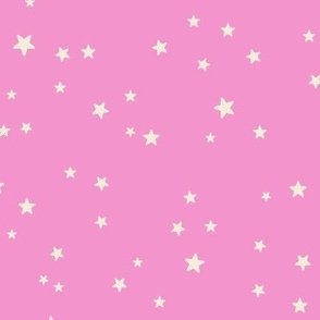 Medium-Baby Girl-Cream Stars on Magenta