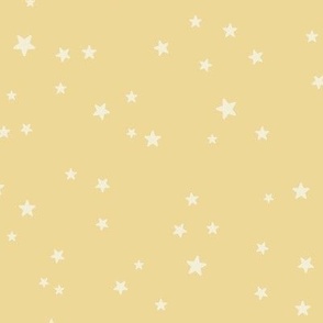 Medium-Baby Neutral-Cream Stars on Pastel Yellow