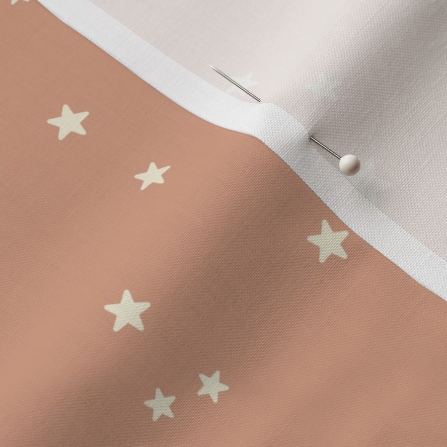 Medium-Baby Neutral-Cream Stars on Terracotta