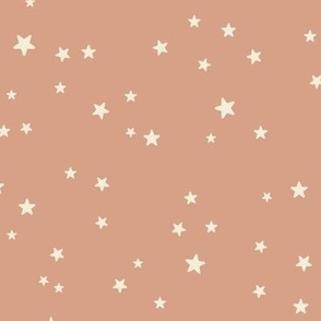 Medium-Baby Neutral-Cream Stars on Terracotta