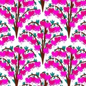 Bleeding Hearts Floral Pattern