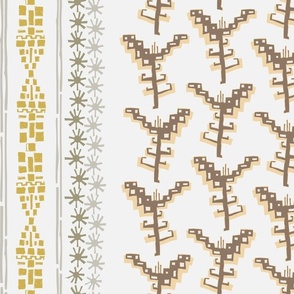 Flat Weave Floral Tapestry - Clear Quartz