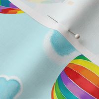 Rainbow hot air balloons