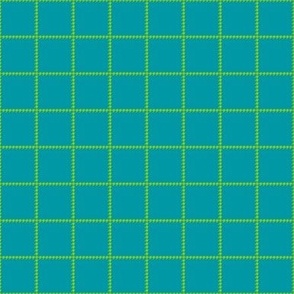 Boss Houndstooth Square Blue and Green/Tiny 1 SSJM24-A26