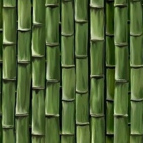 [Small] Bamboo wall green tropical