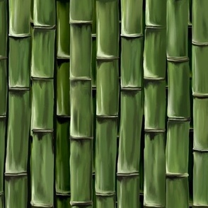 [Medium] Bamboo Wall Green Tropical
