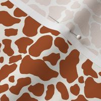 Cow print pattern brown on off white