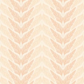 small // Goose Feathers Chevron Stripes Ivory Blush