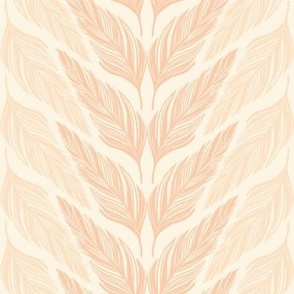 medium // Goose Feathers Chevron Stripes Ivory Blush