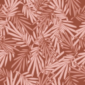 (M) Pine Leaves | Sedona Clay Red Brown | Med Scale