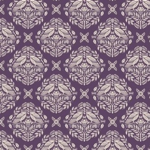 Woodland Owls - Purple Plum Small