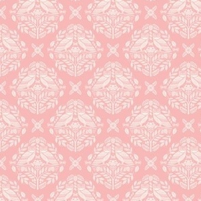 Woodland Owls - Dusty Pink Small