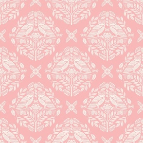 Woodland Owls - Dusty Pink Medium