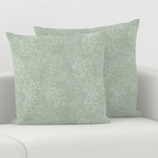 S dramatic glamour Hydrangea flowers in soft monochromatic sage green rococo