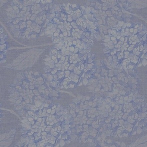S moody floral hydrangea flowers in soft monochromatic denim blue french rococo 