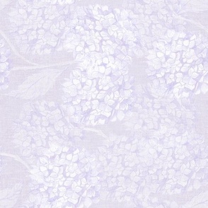 S romantic hydrangea flowers in soft monochromatic muted pastel lilac blue purple rococo