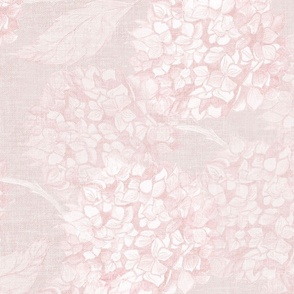M feminine girly hydrangea flowers in soft monochromatic muted very light pink quartz rococo