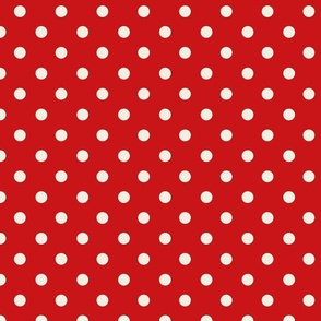 ( L ) red and white polka dots