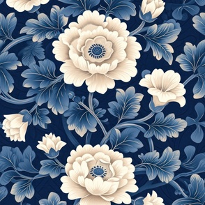 Chinese style repetitive floral 3