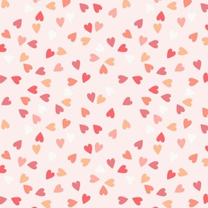 Peachy Hearts - Pink - Small