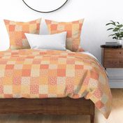 Patchwork- Seed poPatchwork -  Patch - Plaid - Quilts - Dots, checks & stripes -Peach fuzz