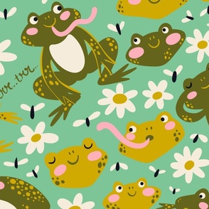 (L) Ribbit frogs flies party