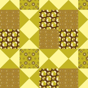QUILT DESIGN 1 - CHEATER QUILT COLLECTION (YELLOW)