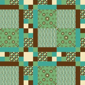 QUILT DESIGN 3 - CHEATER QUILT COLLECTION (GREEN)