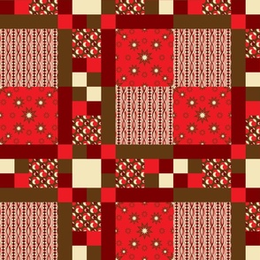 QUILT DESIGN 3 - CHEATER QUILT COLLECTION (RED)