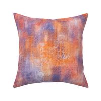 24” repeat Painterly mark making on faux burlap woven texture tree from blender, artistic marks blue nova, orange, peach fuzz