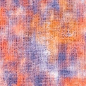12” repeat Painterly mark making on faux burlap woven texture tree from blender, artistic marks blue nova, orange, peach fuzz
