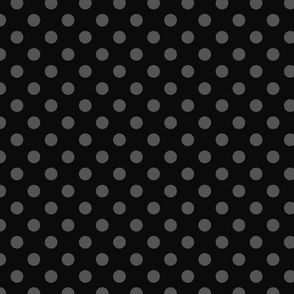  retro gray polka dots on black background